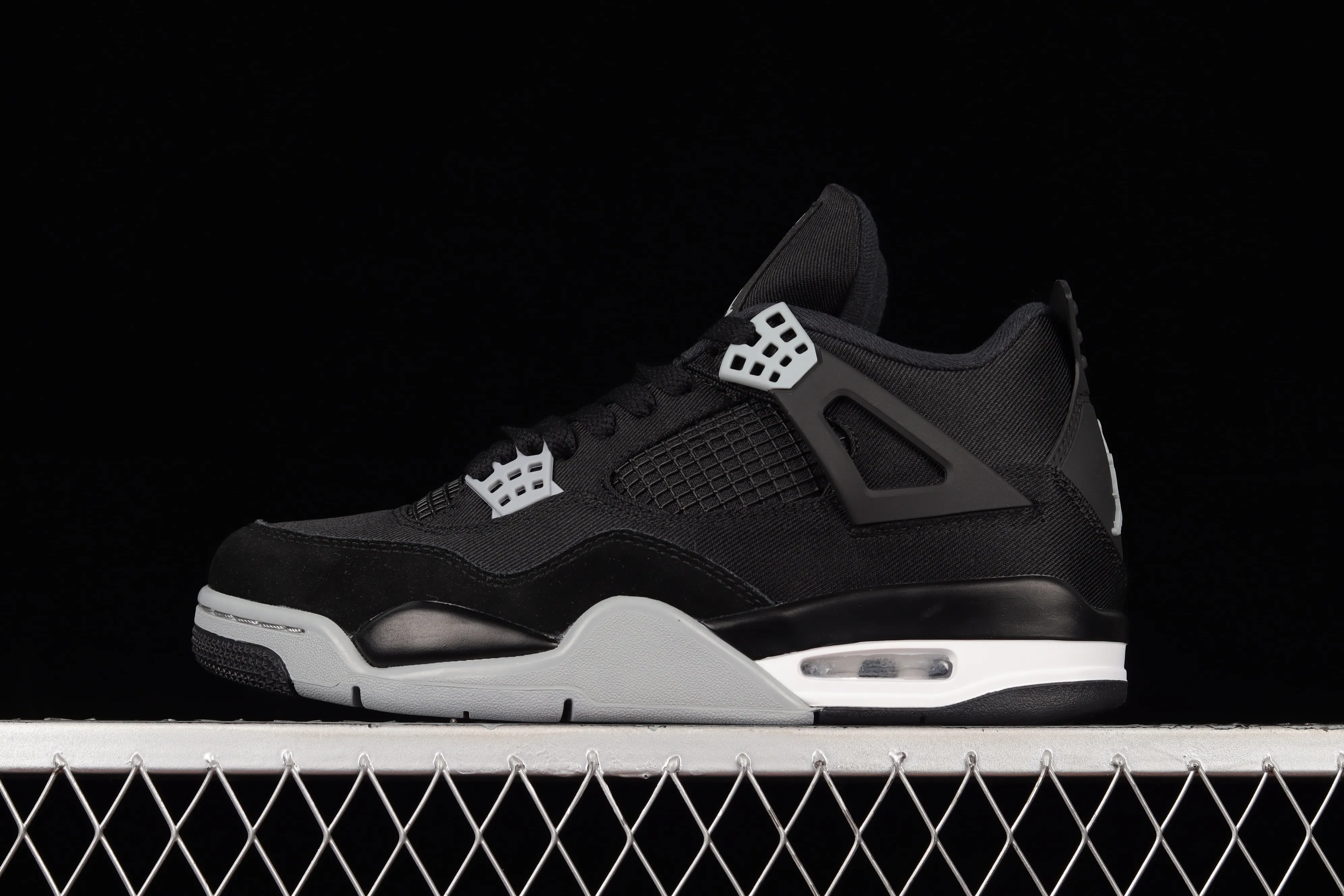 All categories Air Jordan Jordan series basketball shoes Air Jordan 4 L version Air Jordan 4 Retro "Olive Canvas" AJ4 Joe 4 black and gray denim DH7138-006